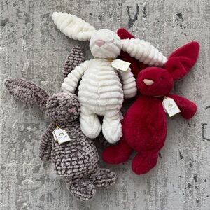 NWT Jellycat Bashful Luxe Bunny Bundle